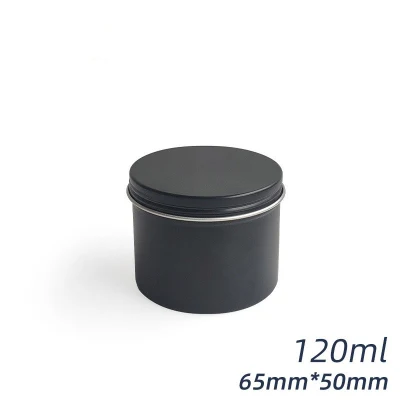 Customized Colorn100g 120g Matt Balck Aluminum Tin Jar