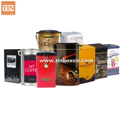 Round Metal Can Asparagus Tea Chocolate Coffee Tin Box with Airtight Lid