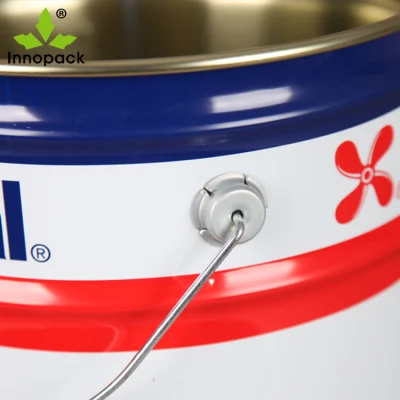 Chemical Use 10L 20L Metal Tin Paint Bucket Pail with Flower Cover / Ring Lock Lid