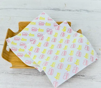 Printed Logo Food Sandwich Wrapper Burger Packaging Wax Paper Custom Shawarma Wrapping Paper
