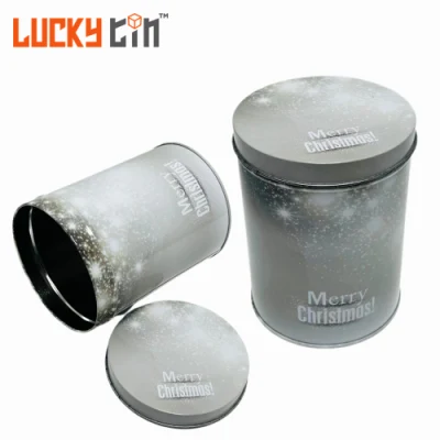  OEM ODM Manufacture Tinplate Containers Round Metal Packaging Tea Coffee Bean Tin Can