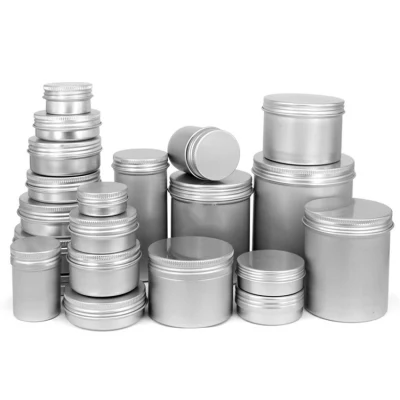 Large Candle Jar Cosmetic Canister Aluminum Tins Wholesale with Screw Lid 250g 400g