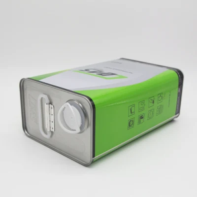 Manufacturer Rectangular 4L Square Empty Tin Can Paint Tinplate Can with Plastic Cap