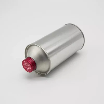 Wholesale Engine Oil Can Brake Fluid Cans Cmyk Lubricants Oil Tin Cans Customized Metal Motor Oil Tin Can Packaging