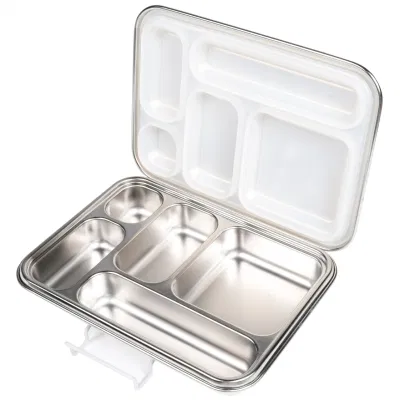Aohea Stainless Steel Food Storage Container Small Bento Box Lunch Food Storage Box Round Metal Food Container