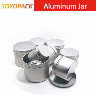 Wholesale Round Decorative Gift Empty Tin Can Jars Aluminum Metal Candle Tins