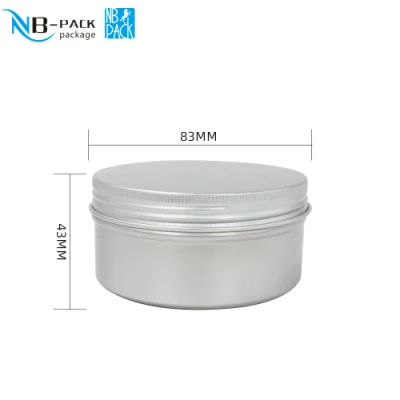 Nb-Pack Aluminum Tin Airtight Jar Metal Aluminum Slant Jar with Metal Aluminum Lid
