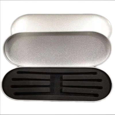 Hot Sell Rectangular Tin Box Eyebrow Fishing Packaging Pen Gift Box