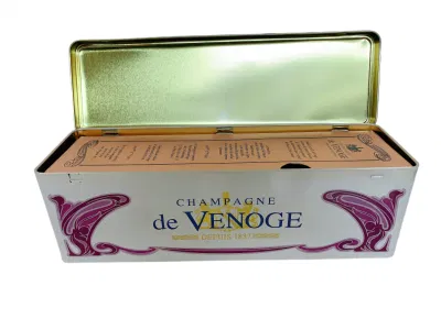 Factory Price Wine Tin Box Liquor Boxes Rectangle Tin Can Bottle Tin Wine Tin Gift Tin Box