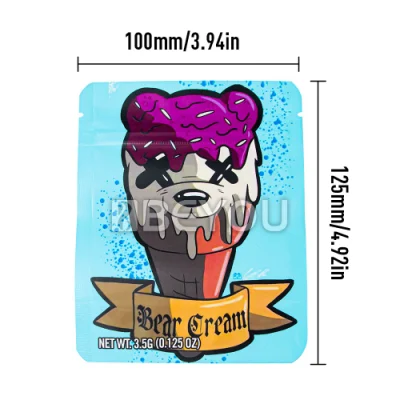 3.5g Mylar Bag Tobacco Storage Sealed Aluminum Foil Packaging Stands up OPP Pouches Customize