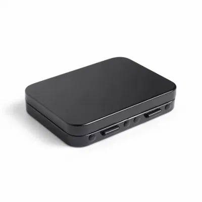 Portable Child Proof Rectangular Metal Tin Box Custom Child Resistant Hinged Tin Can