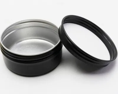  Wholesale 2 Oz 60g Silver Metal Cans Lip Balm Tins Cosmetic Skin Care Aluminum Jar