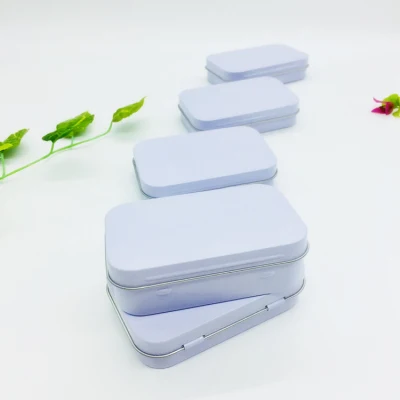 New Sliding Lid Tinplate Boxes Empty Metal Storage Jar Logo Printing Packaging Tin Box Custom Packing
