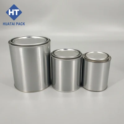 Small Paint Cans Quart Tins Pint Metal Cans 250ml Round Empty Tin Cans with Lid