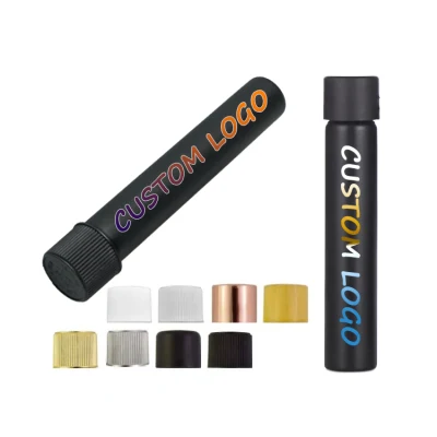 Glass Packaging Childproof Tubes Glass Tube with Child Resistant Black Cap