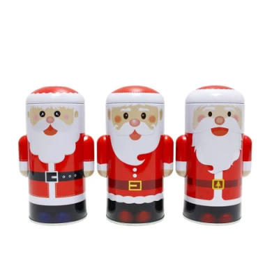 Factory Wholesale Food Grade Tinplate Storage Container Irregular Shape Metal Box Candy Chocolate Tin Can for Christmas