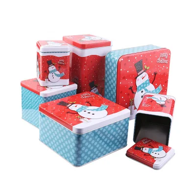 Christmas Design Rectangle Tin Box/Packaging Box Container for Tea/Coffee