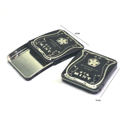 Custom New Unique Mini Arched Metal Mint Packaging Tin Box Sliding Tin Can for Mints