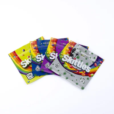 1g 3.5g 7g Packaging Gummies Zipper Stand up Mylar Bag