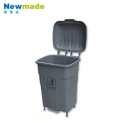 Extra Large Factory Price 70L Garbage Can with Pedal Plastic Dustbin Metal Stand for Hotel Public House Classification Bin Garbage Sorting Garbage Disposal