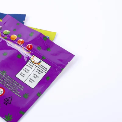 1g 3.5g 7g Packaging Gummies Zipper Stand up Mylar Bag
