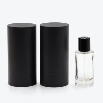 Firstsail Cosmetic Perfume Bottle Cylinder Packaging Tube Makeup Lotion Glass Pink Black Paper Round Box