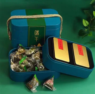 Custom Factory Luxury Irregular Shaped Metal Mooncake/Tea/Food/Gift Packaging Box