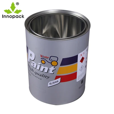 1 Gallon Paint Round Metal White Small Tin Can