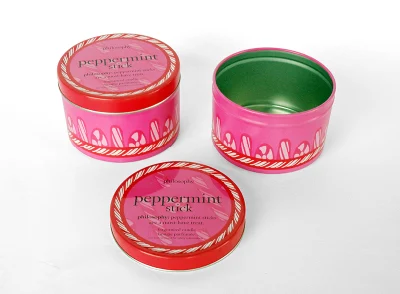 High Quality Tinplate Material Cute Round Metal Watch Box Silver Window Tin Box Mini Tin Storage Bo