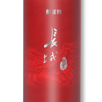 Firstsail Printed Cylinder Paper Shipping Box Tin Cap Single Wine Tube Packagong Box with Glass