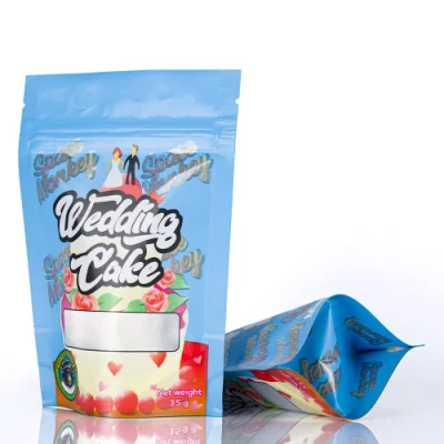 Wedding Holiday Gifts Cute Mylar Bags Zipper Lock Custom Candy Packaging