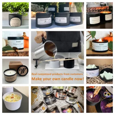 Wholesale Round Black Metal Containers Box Tin Can Candle Jar Candle Tin