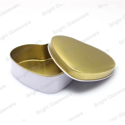 Hot Sale Heart Shape Metal Travel Tin Container for Candle