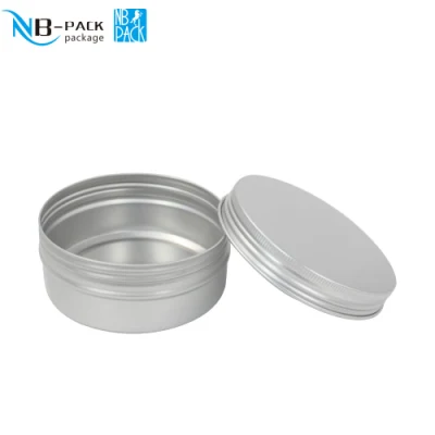 Customized 6oz 8oz 12oz Matte Round Purple White Metal Candle Aluminum Jar Seamless Black Tin Candles Soy Wax Containers