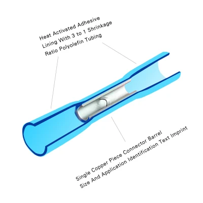 Ease Top Selling Waterproof Insulated Wire Terminal Heat Shrink Butt Connector