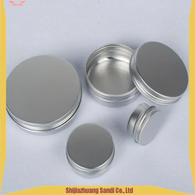 Empty Storage Container Bottle Aluminum Cosmetic Jars 5g 10g 15g 20g Silver Black Metal Aluminum Tin