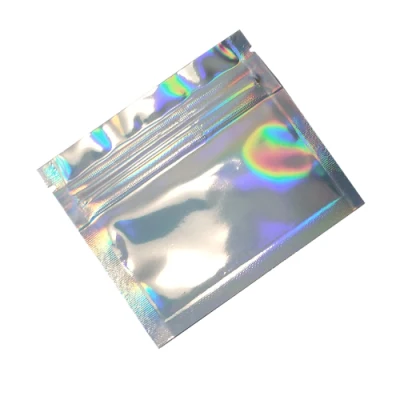 Custom Printed Hologram Candy Mylar Zipper Plastic Bag