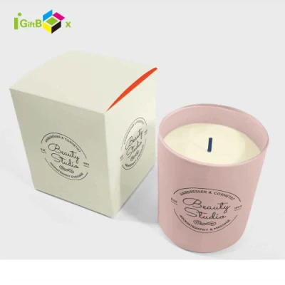 Customized Eco White Scented Tin Candles Personalized Candle Box Packaging