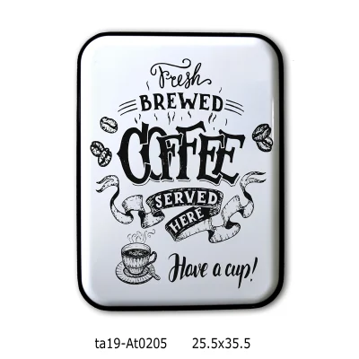 Custom Decorative Coffee Bar Club Plaque Metal Tin Sing for Home Decor