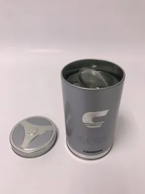 Round Shape Printing Tin Box Perfume and Cosmetic Gift Tin Can Metal Box Tin Packaging with Tray Inside Perfume Packaging Tin Box