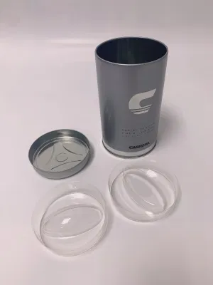 Round Shape Printing Tin Box Perfume and Cosmetic Gift Tin Can Metal Box Tin Packaging with Tray Inside Perfume Packaging Tin Box