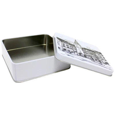 Factory Direct Deal Custom Tinplate Food Packaging Square Metal Can Storage Container High Grade Cake Tin Box for Cake