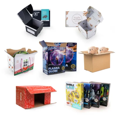 Custom Logo Printed Craft Packaging Corrugated Folding Shipping Mailing Mailer Paper Gift Boxes