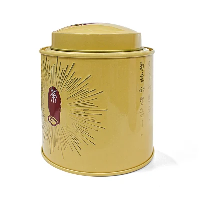 Custom High Quality Round Metal Packing Tea Coffee Gift Tin Cans Cylinder Box