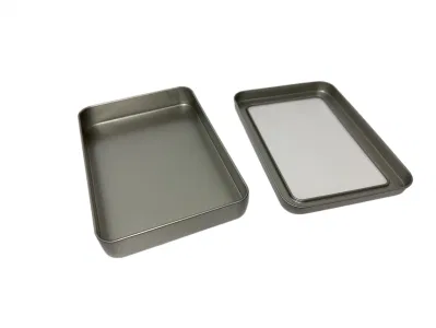 Rectangle Tin with Clear Pet Window Custom Tin Can Metal Tin Container Packaging Tin Box