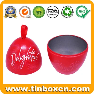 Decorative Metal Gift Packaging Box Egg Shaped Tin for Chocolate Candy Easter