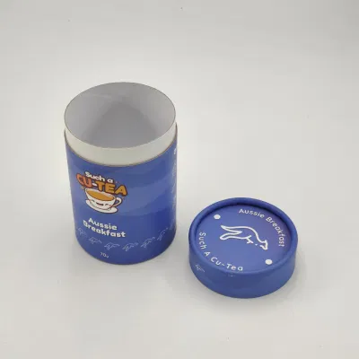 Custom Kraft Paper Coated Aluminum Foil Gift Box Round Tube Packaging (food container packing)