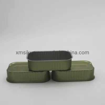 Square Shape Painted Customized Tin Can for Sardine Canning and Tuna Canning