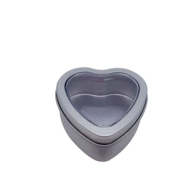  Mini Window Jewelry Gift Box Metal Packaging Tin Box