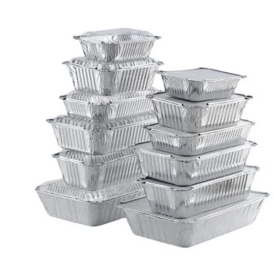 Carbon Baked Packaging Barbecue Tray Tin Aluminum Foil Lunch Box